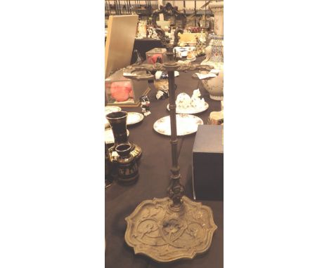 Cast iron Victorian stick stand, H: 50 cm
