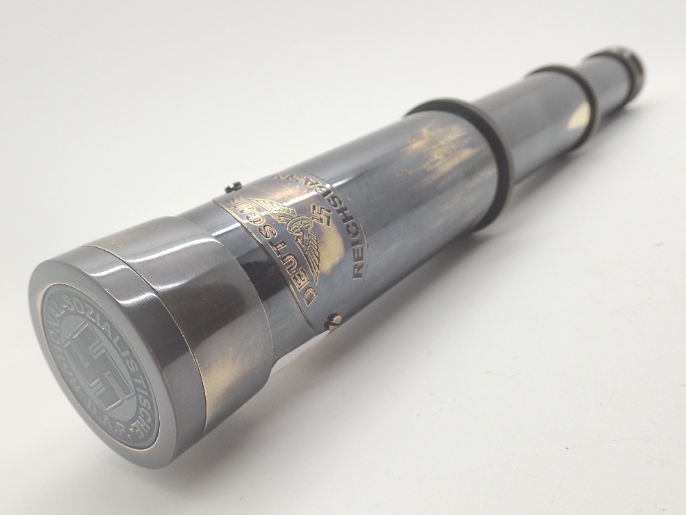 Brass German telescope, marked Zeiss Opton