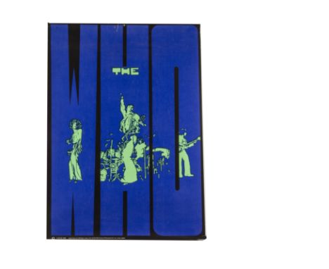 The Who, Vintage day-glow poster, rolled approx 20"30" and in very good condition with 1" tear to top edge