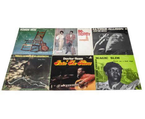 Blues, eight albums comprising Howlin Wolf, Bo Diddley, Doctor Ross, Luther Allison, Magic Slim, Mill Valley Bunch, J B Hutto