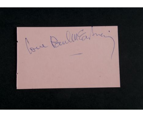 The Beatles / Paul McCartney, A vintage autograph album page signed 'Paul McCartney',  signature personally acquired by vendo