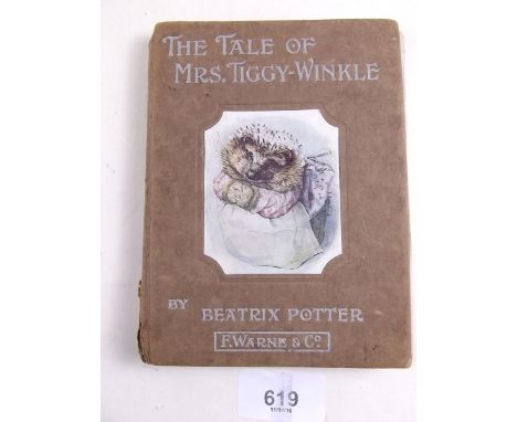 Beatrix Potter 'The Tale of Mrs Tiggy-Winkle' first edition 1905, second issue 