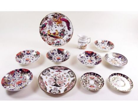 A group of Derby Imari saucers and tea plates 