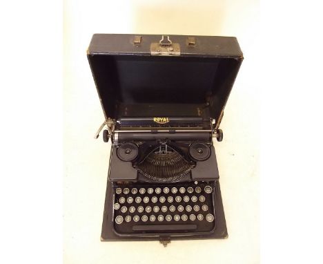 A vintage Royal typewriter in case 