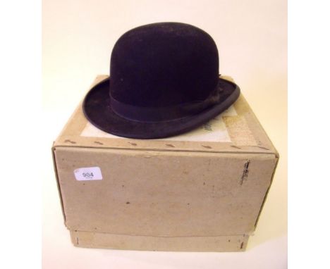 A Dunn & Co bowler hat - medium, box not Dunn & Co