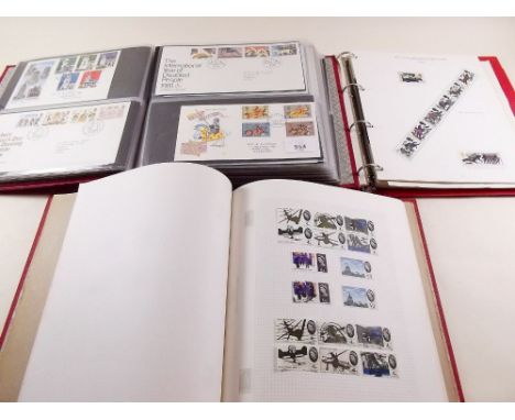 GB in albums (3) with FDC's c.1978-88 mainly typed addresses (a.100), 2 albums with m/u commems (incomplete) to c.1970