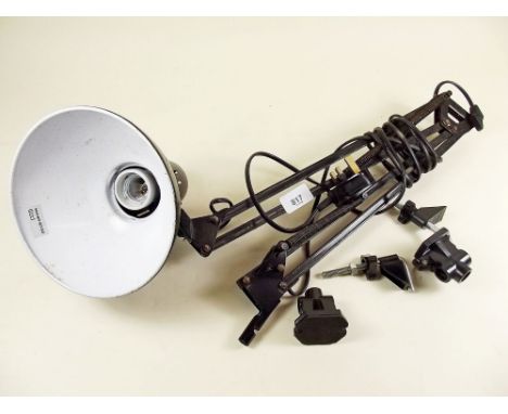 A vintage Champion bracket anglepoise lamp 