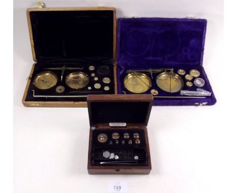 Two set of balance scales and set of Harcourt weights 