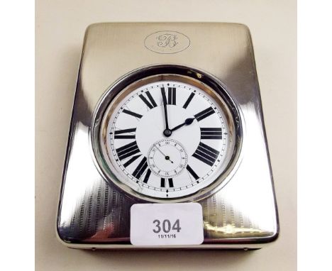 A large silver easel watch stand and Goliath pocket watch 