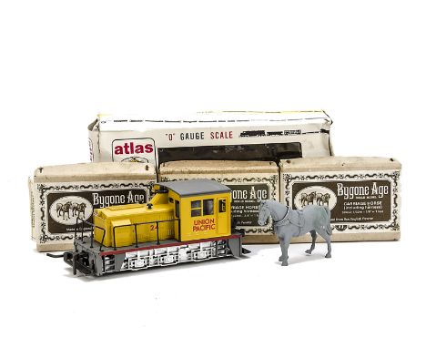 Altas 0 Gauge 6124 Union Pacific WDT Industrial Switcher:  together with three Bygone Age scale models construction Kits of C