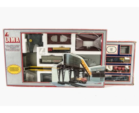 Lima OO Gauge Action Sets and additional Track comprising 'Road-to-Rail' set with class 33 Locomotive, Motorail wagon and oth