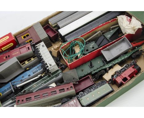 A Collection of Tri-ang/Hornby OO Gauge Locomotives and Stock: including LNER green 'Flying Scotsman', BR black 'Jinty', 0-4-