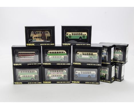 Trux 1:76 Scale Diecast, including 1947 Albion Venturer, 1948 Leyland OPD2, 1952 Leyland Tiger and others, in original boxes,