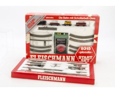 Flesichmann N Gauge Starter Set and additional Track Packs: 9316 Piccolo Start Set comprising 0-4-0 Tank engine, three trucks