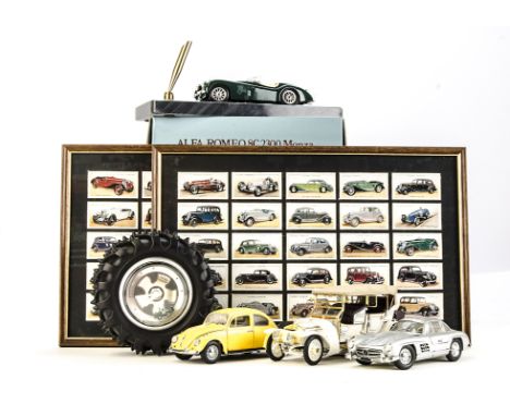 Franklin Mint 1:24 1911 Rolls-Royce,  1930 Bugatti Royale Coupe Napoleon, Burago Alfa Romeo 8C 2300 Monza, Jaguar SS100, in o
