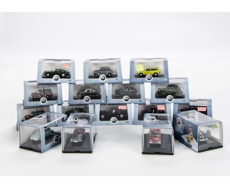 1:76 Oxford Diecast, twenty four models of automobile company vehicles, in original boxes, E, boxes VG-E (24)