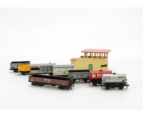 A small collection of Hornby-Dublo 3-rail Freight Stock: including Esso and Mobil tankers, WR brake van, Insul Meat, Brick wa