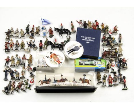Fighting men of the British Empire,  Danbury Mint 54mm pewter figures with card, (52), Britains New Metal (12), Stadden, MDM 