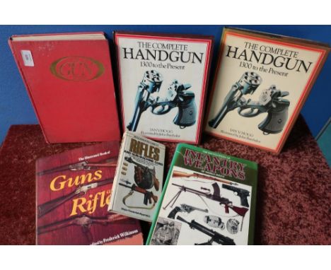 A selection of various assorted hardback gun related books including The Book of the Gun, Rifles and Sub Machine Guns, The Co