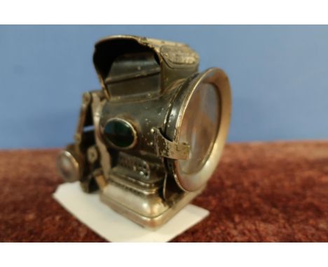 Circe WWI army issue Lucas Petrol Bicycle Lamp with broad arrow mark as per one of the cyclist units 