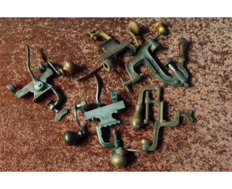 Selection of five various assorted turnover tools including one marked Le Baret (16 Bore) 