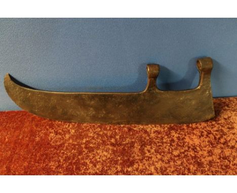 Heavy steel pole arm head with twin loop mounting bracket and 24 inch cutting edge 