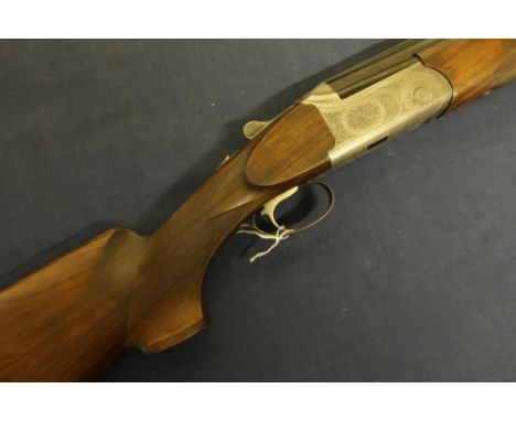 12 bore over and under ejector shotgun by Castellani with 29 inch barrels, choke Full &amp; 3/4, single trigger, 14 1/2 inch 