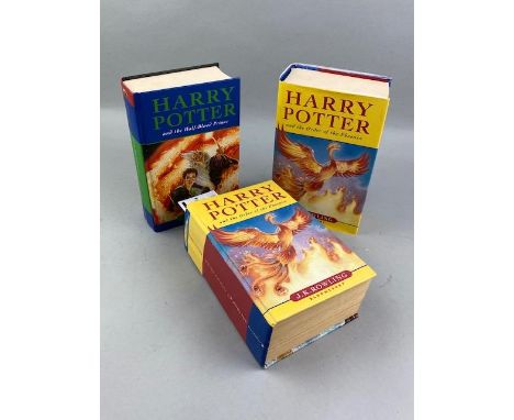 HARRY POTTER AND THE ORDER OF THE PHOENIX, FIRST EDITION along with another first edition of the same volume and a first edit