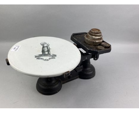 SET OF VICTORIAN SCALES AND WEIGHTS