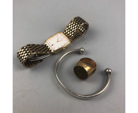 GENT'S CITIZEN QUARTZ WRISTWATCH, along with a signet ring and a bangle