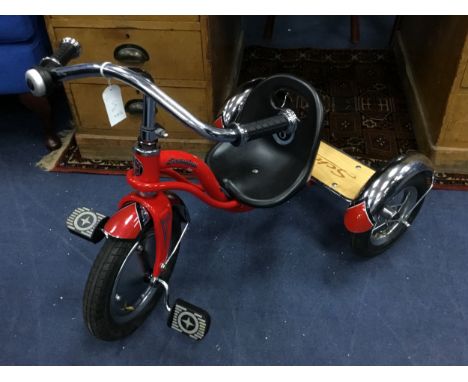 SCHWINN CHILD'S TRICYCLE, along with a child's model horse (2)