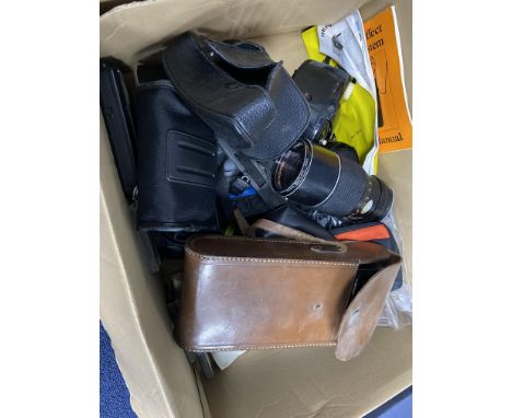 FUJICA STX-1 SLR CAMERA, along with a group of other vintage cameras and lenses