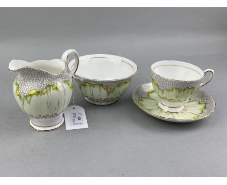TUSCAN TEA SERVICE, along with parts of two Wedgwood gilt decorated coffee services