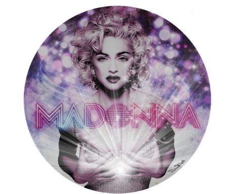 BRAIN ROY (MR&amp;ROY, Né en 1980) Madonna Light &amp; GlitterImpression digitale sous verre acrylique. Signé et numéroté sur