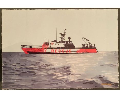 BANKSY (Né en 1974), d’AprèsThe Louise Michel, blue deckledSérigraphie en couleur, cachet de l’artisteEd. Post Modern Vandal 