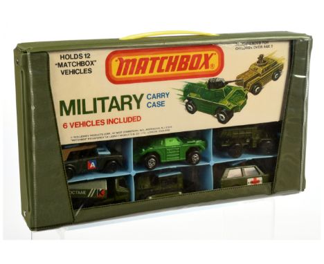 Matchbox Superfast US issue Military Carry Case Gift Set comprising (1) Regular Wheel 16d Case Bulldozer - military green bod