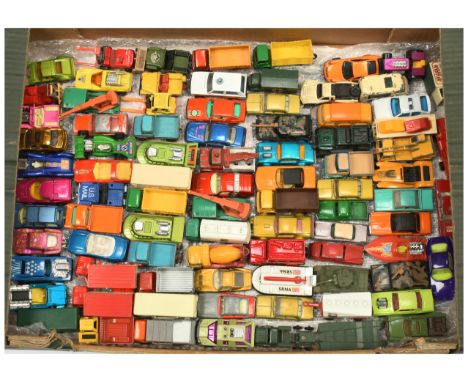 Matchbox, a mixed large unboxed group to include, Mitsubishi 3000GT Spyder, 24 Matchbox Team Racing Car in metallic Green, 20