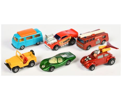 Matchbox Superfast unboxed group including harder to find models (1) 11b VW Beetle Flying Bug -square cut hood label, grey wi