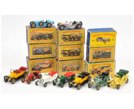 Matchbox Models of Yesteryear, a mixed boxed group to include, Y13 Daimler with red seats, Y6 Supercharged Bugatti, Y5 4 1/2 