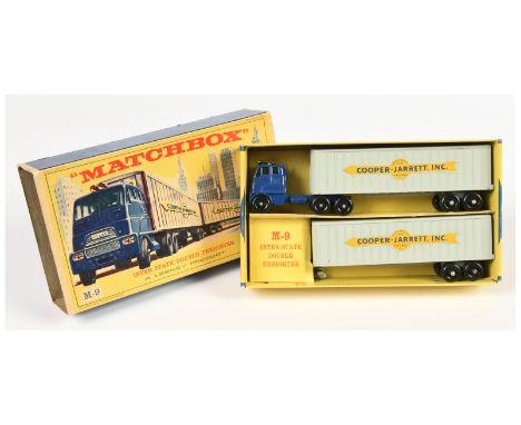 Matchbox Regular Wheels Major Pack M9 Hendrickson Tractor Unit with Cooper Jarrett Interstate Double Freighter Trailers - dar