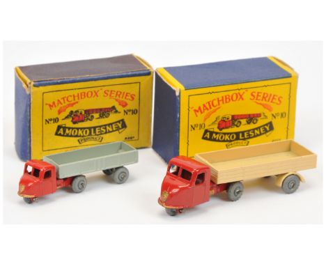Matchbox Regular Wheels pair (1) 10a Scammell Scarab Mechanical Horse &amp; Trailer - without trailer axle brace (2) 10b Scam