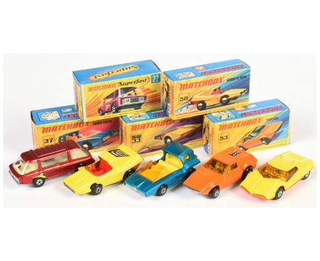 Matchbox Superfast group of early 1970's issues (1) 22b Freeman Intercity Commuter - metallic red body with door labels, ivor