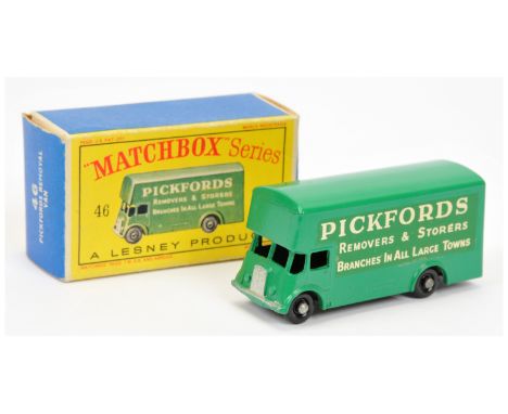 Matchbox Regular Wheels 46b Guy Pickfords Removal Van - Stannard Code 18 - green type B detailed body, 3 line decals, partial