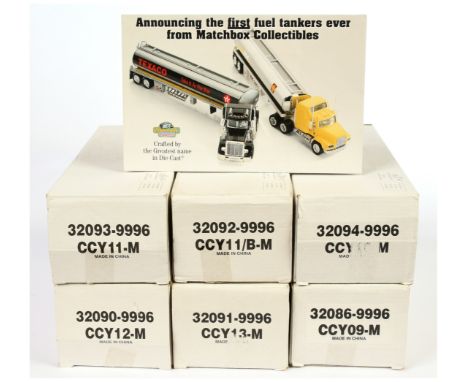 Matchbox Collectables Convoy Series Fuel Tanker group - including CCY11/B-M, CCY09-M through to CCY13-M - all Mint in Mint po