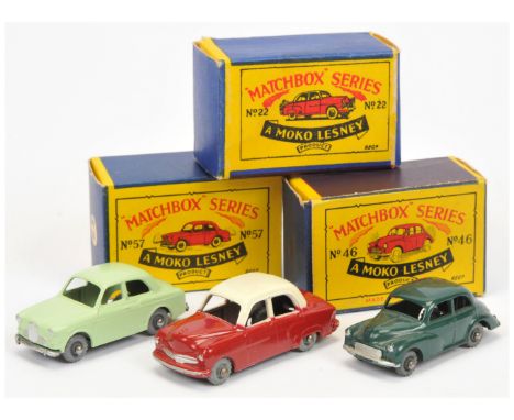Matchbox Regular Wheels group of Cars (1) 22a Vauxhall Cresta - maroon body with silver trim, off white roof, matt black base