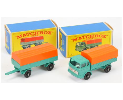Matchbox Regular Wheels pair (1) 1e Mercedes LP Covered Truck - with tow guide, type C cab steps, with front bumper extension