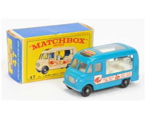 &nbsp;Matchbox Regular Wheels 47b Commer Ice Cream Van "Lord Nielson" - Stannard Code 18 - blue body, type C decals adverts, 