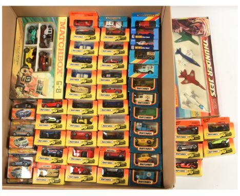 Matchbox Superfat and similar, a mixed boxed group to include, GS10 Thunder Jets, Models of Yesteryear G5 4-Car Set, MB Serie