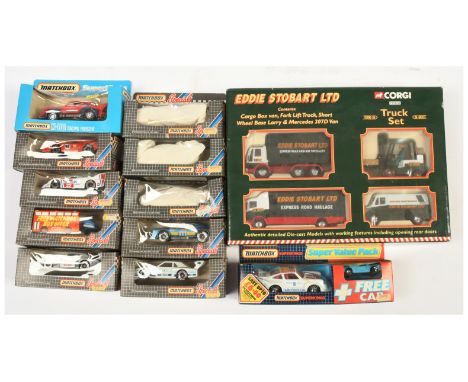 Matchbox Super Kings, a boxed group of SuperKings and Specials to include, K101 Racing Porsche - Red and dark blue body with 
