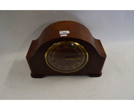 SMITHS OAK CASED MANTEL CLOCK